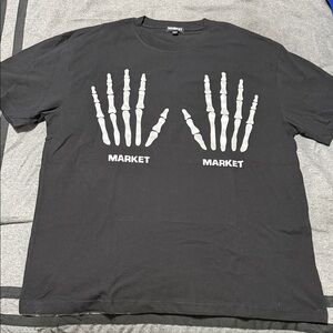 Market Black Skeleton Hand Tee